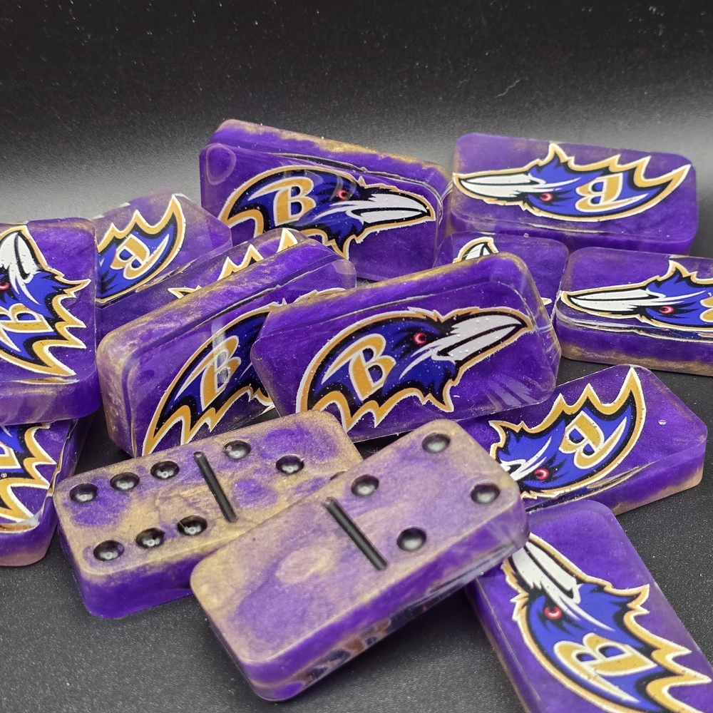 Custom Resin Ravens Domino Set